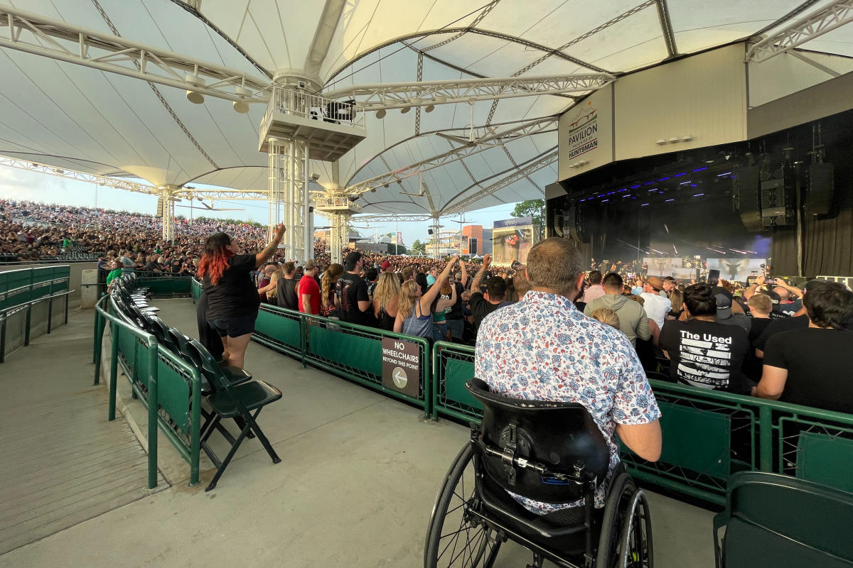 Man in Wheelchair at Pavilion Concert Venue