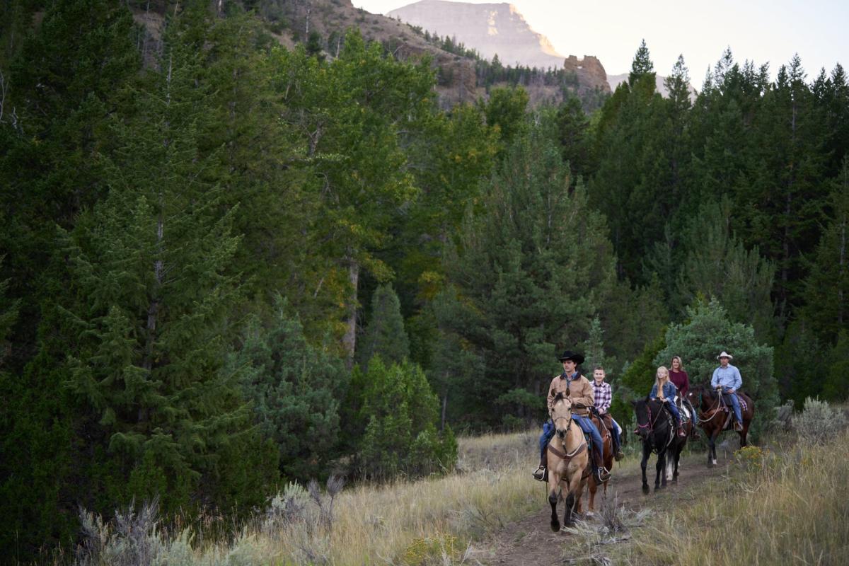 Family on horseback