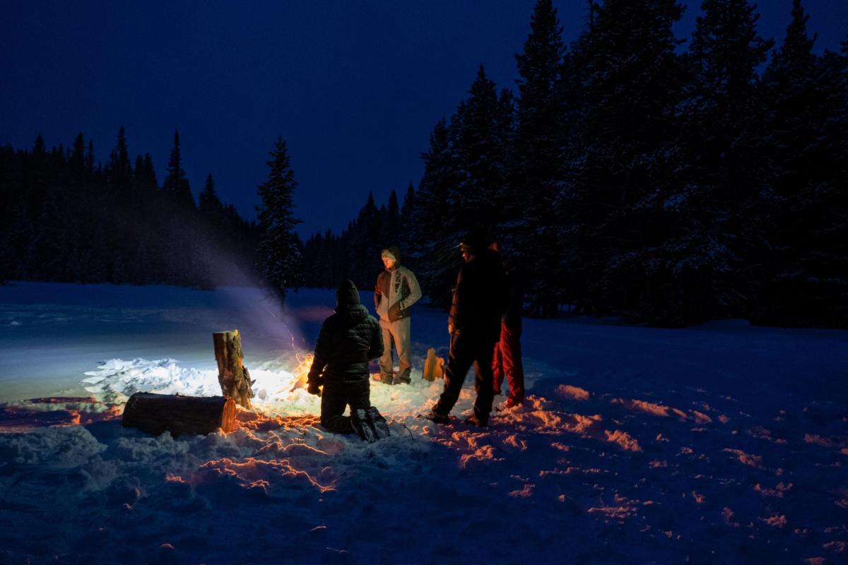 Winter Campfire at Sibley Lake