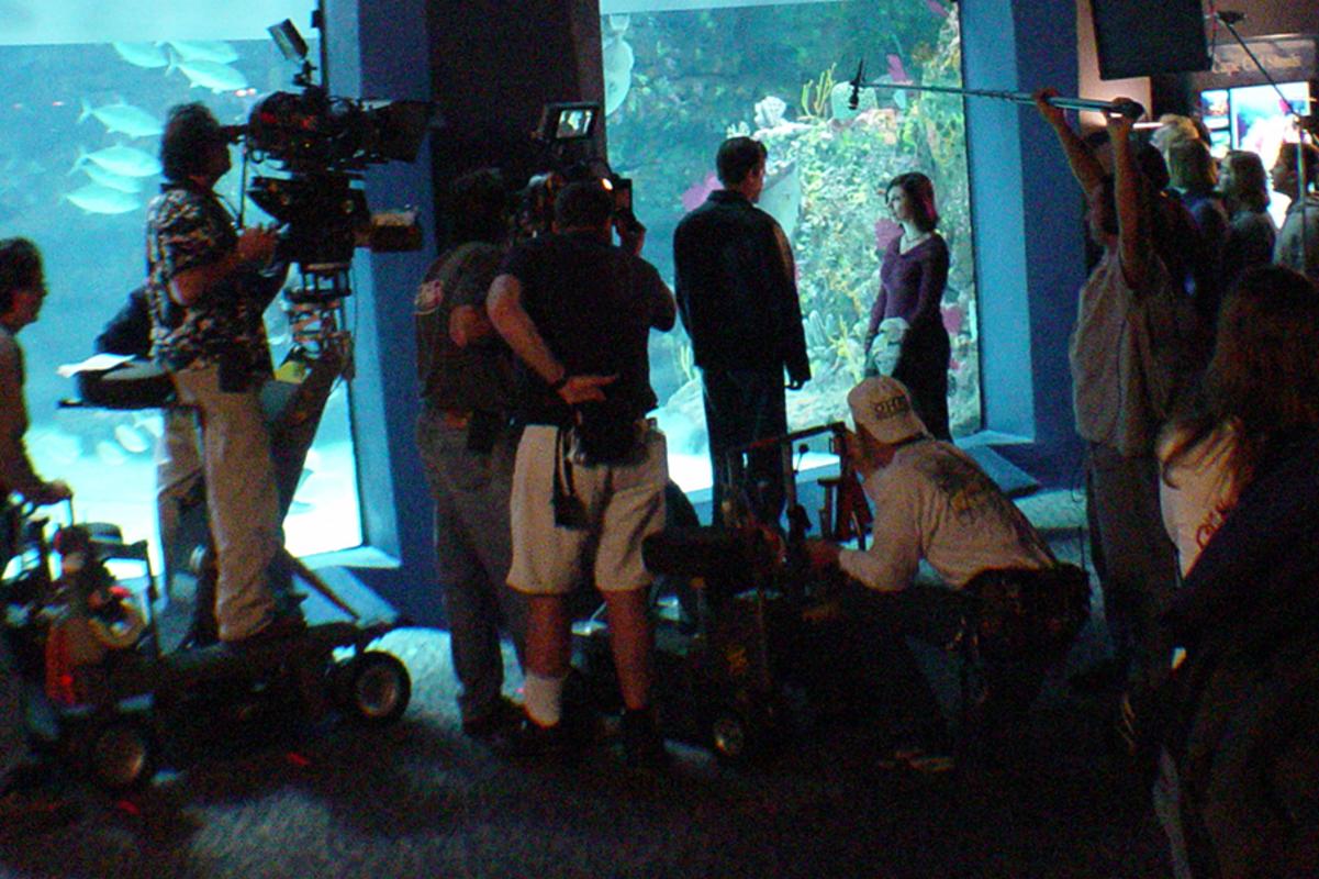 Dawson's Creek TV show filming at the N.C. Aquarium at Fort Fisher
