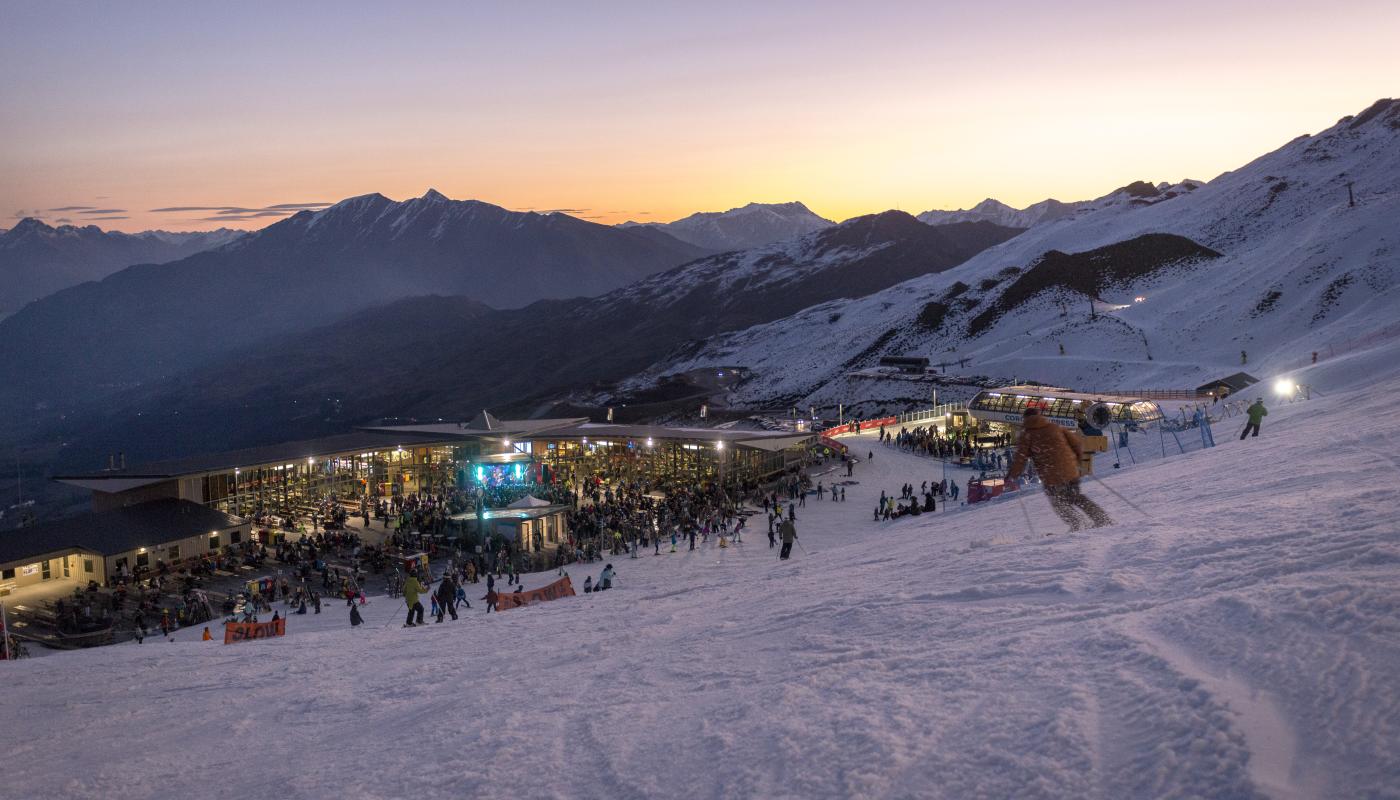 Night Skiing up Coronet Peak