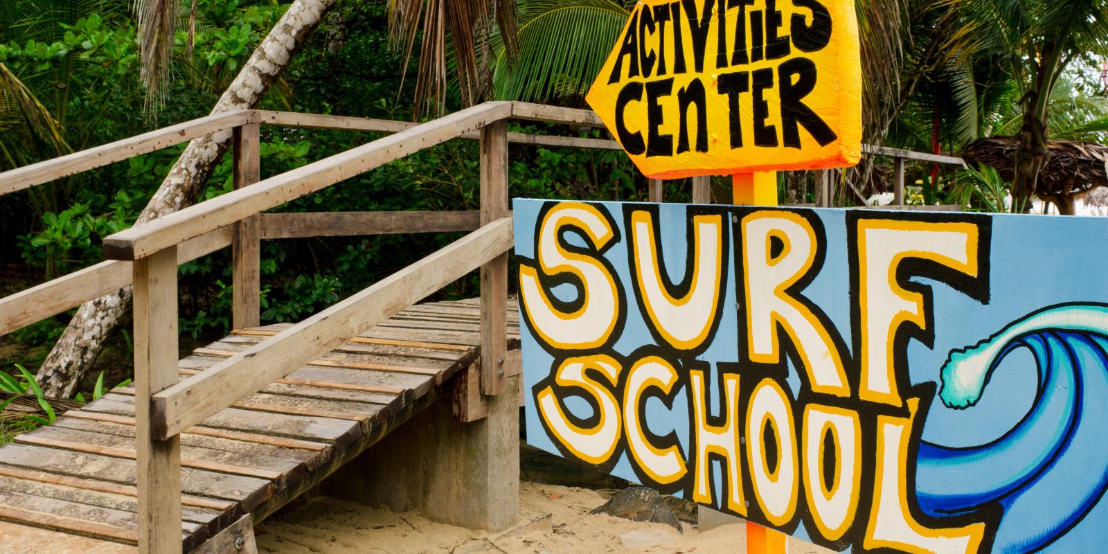 Surf School sign