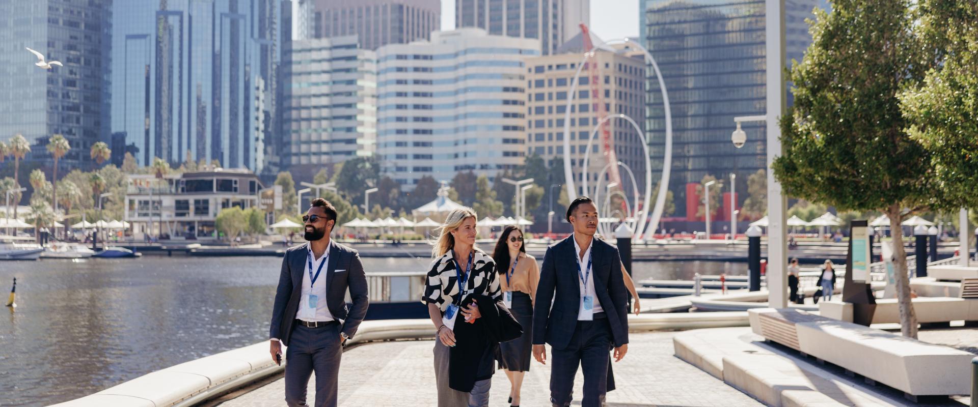 Delegates in Elizabeth Quay