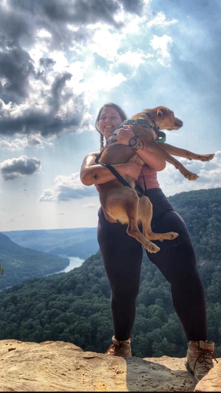 Megan and Dog at Overlook