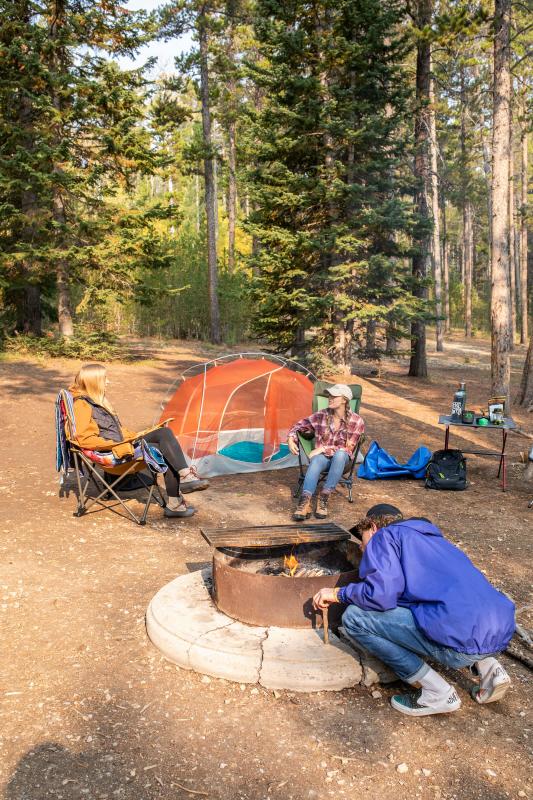 campfire on casper mountain