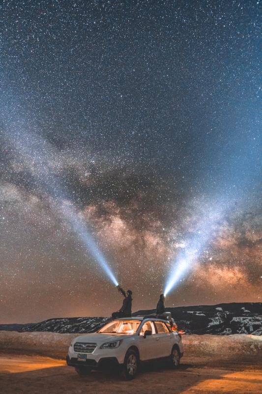 Star gazing winter on casper Mountain shot by david kerr