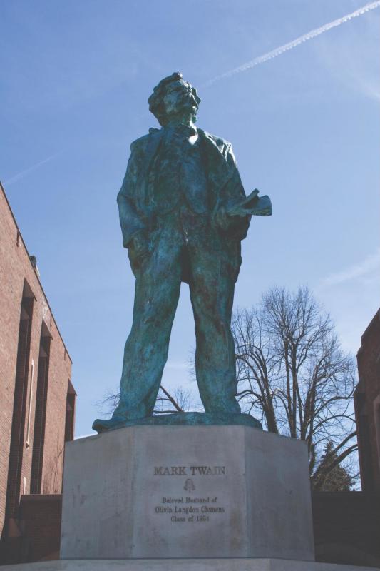 Mark Twain Statue at Elmira College