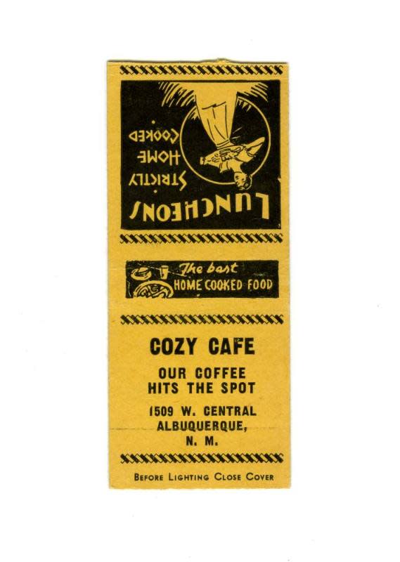 Cozy Cafe Matchbook (1950)