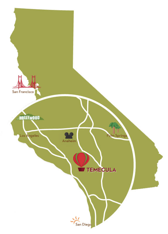 Map of California, green