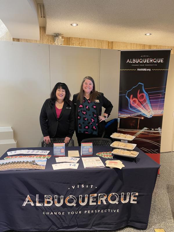 Stephanie Montoya and Brooke Jung at Tourism Day 2025 at the State Capitol.