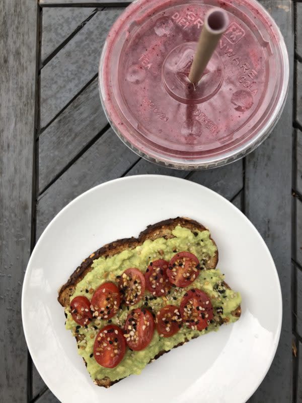 Rutabaga Juicery & Eats avocado toast