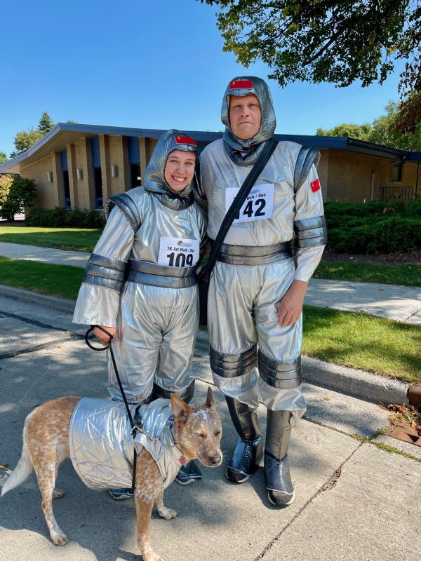 Sputnikfest astronaut costumes with dog