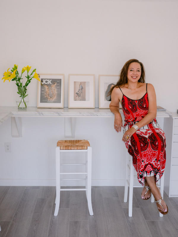 Dorian Webb posing at her studio