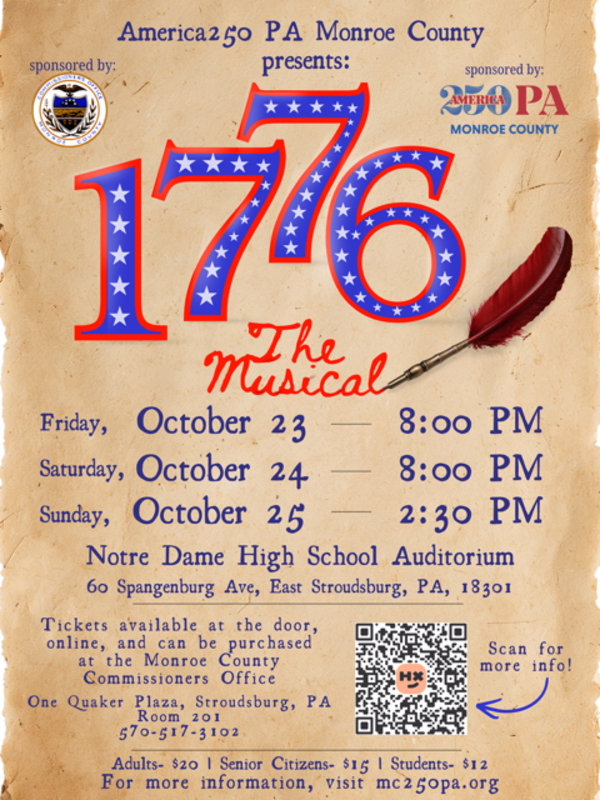 Flyer for the 1776 The Musical
