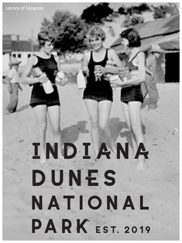 Vintage Indiana Dunes bathers