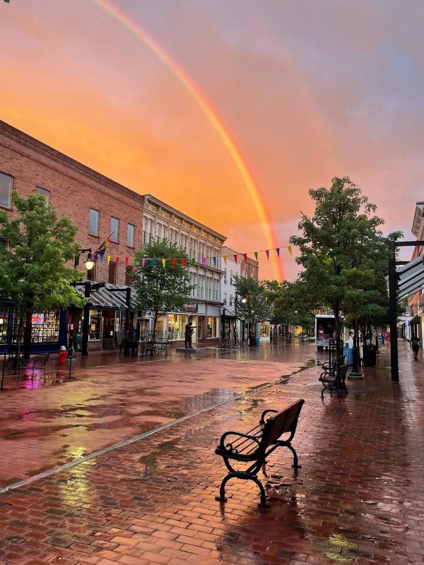 Rainbow on the Church Street Marketplace