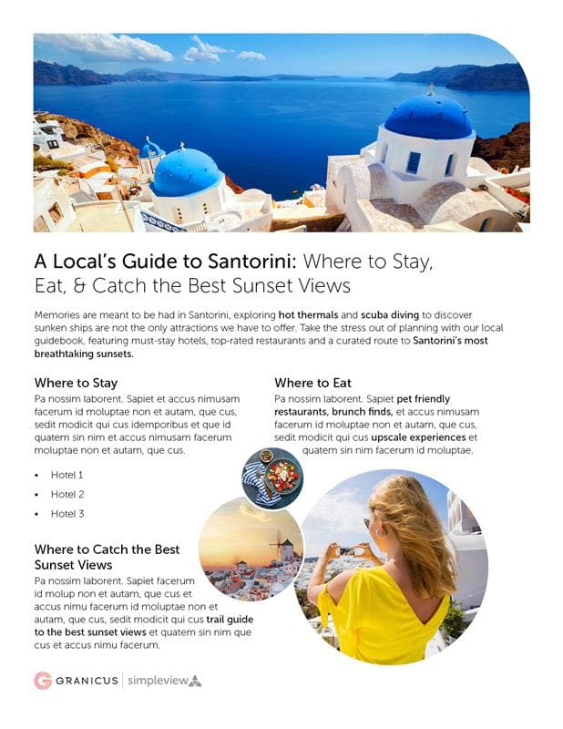 An example of SEO practices using Santorini.