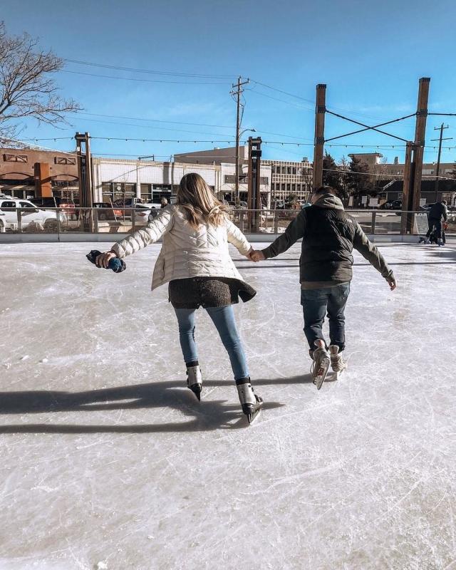 Ice Skating at David Street Station in Downtown Casper