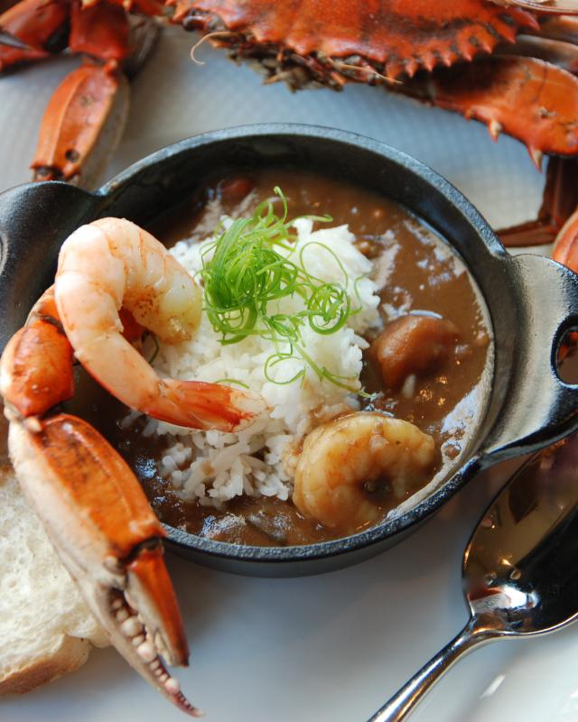 Gumbo, crab, shrimp