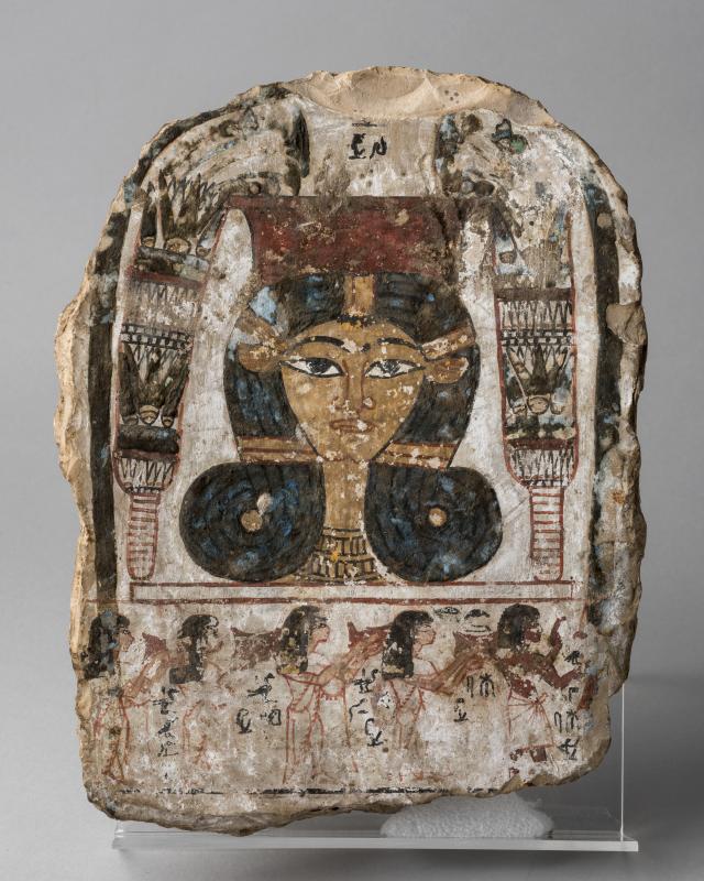 Stela avec un visage d'Hathoric
