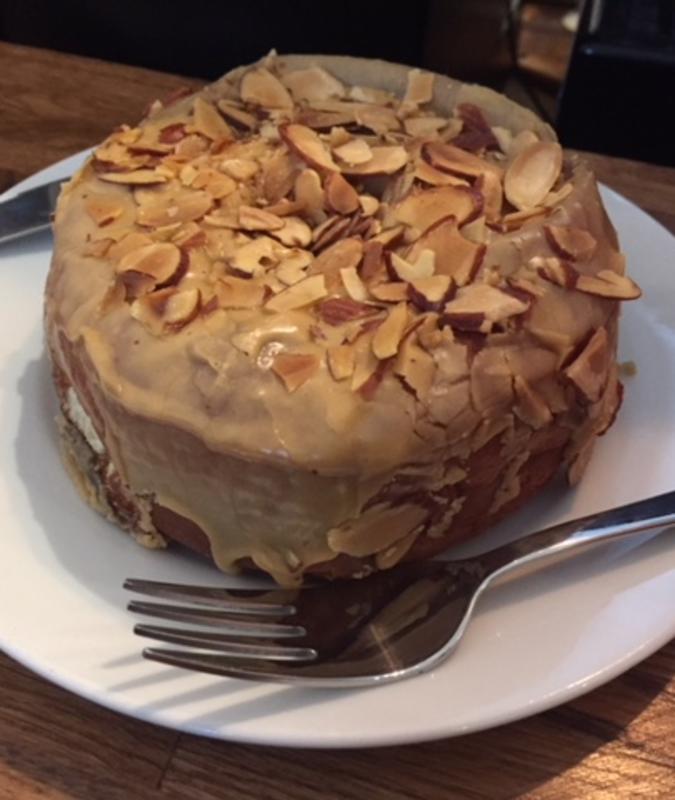 A donut at Black Swan Espresso in Newark, NJ