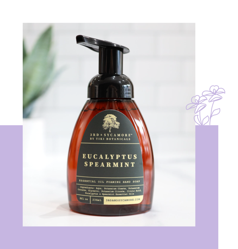 Eucalyptus Spearmint foaming hand soap from 3rd & Sycamore