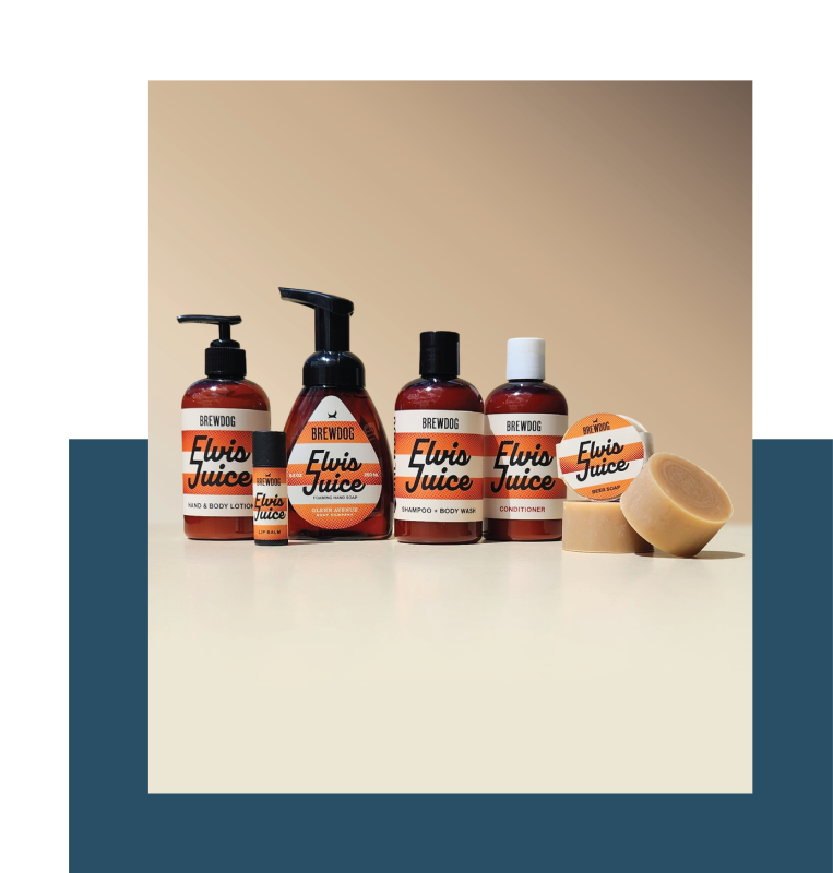 Collection of Elvis Juice bath and body products