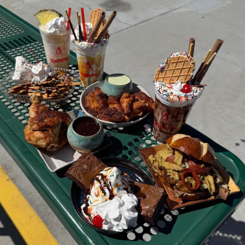A picture of the new food items at the Albuquerque Isotopes games for the 2025 season.