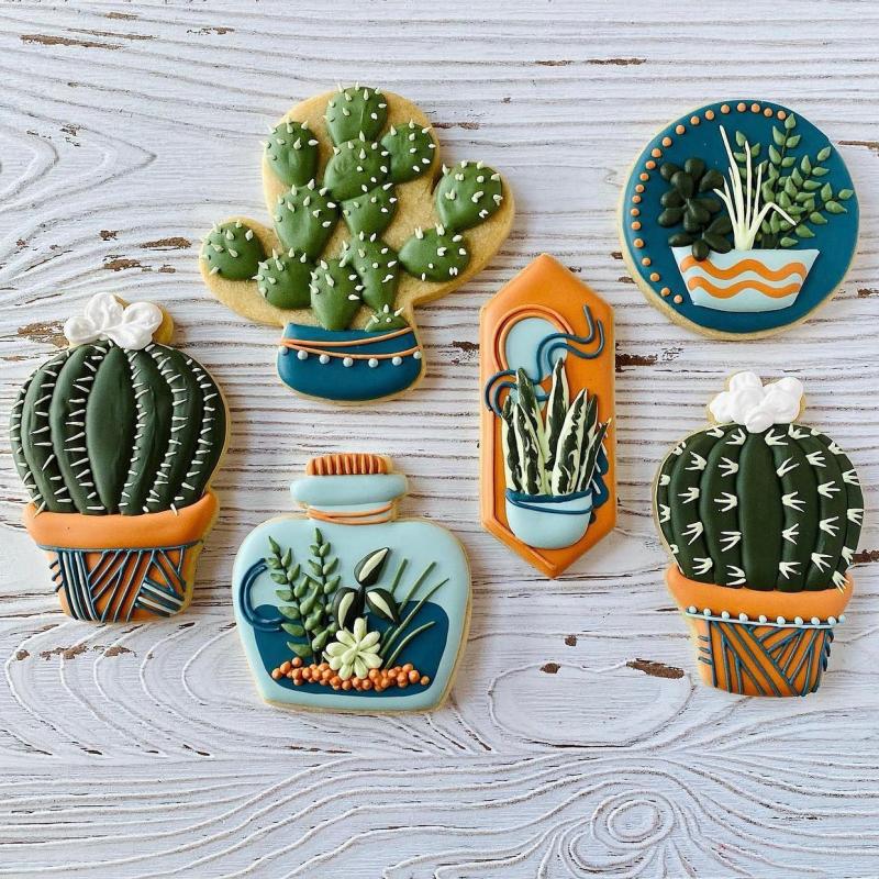 Cacti and plant cookies from Rude Boy Cookies