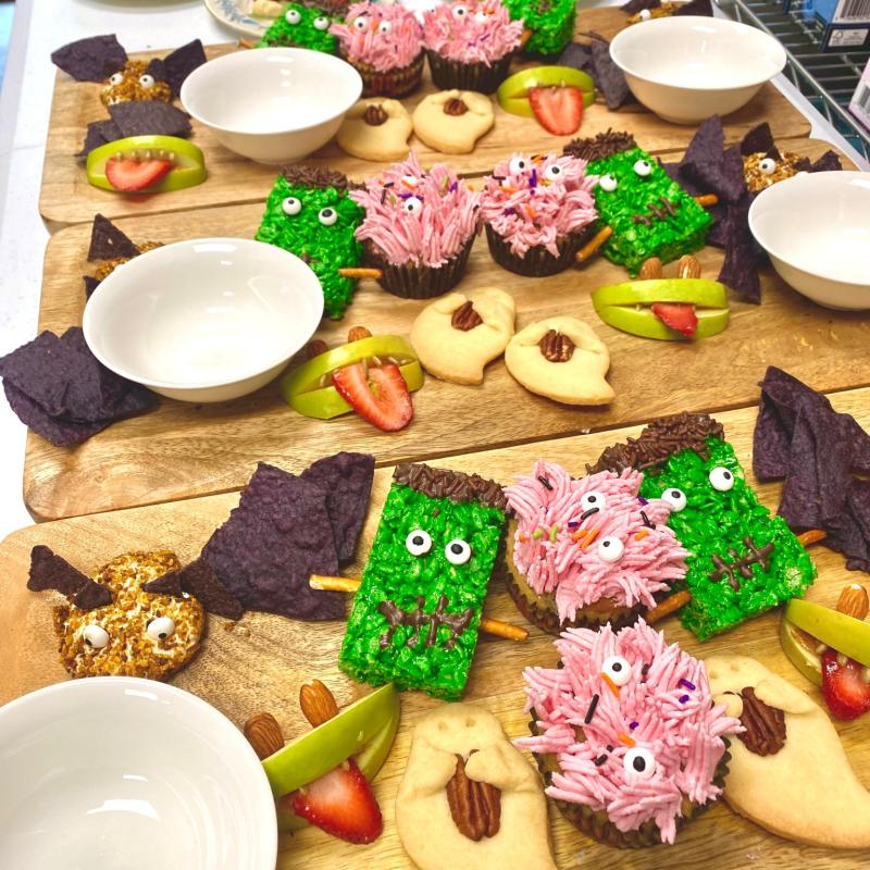 A spread of Halloween goodies from Snapdragon Tea