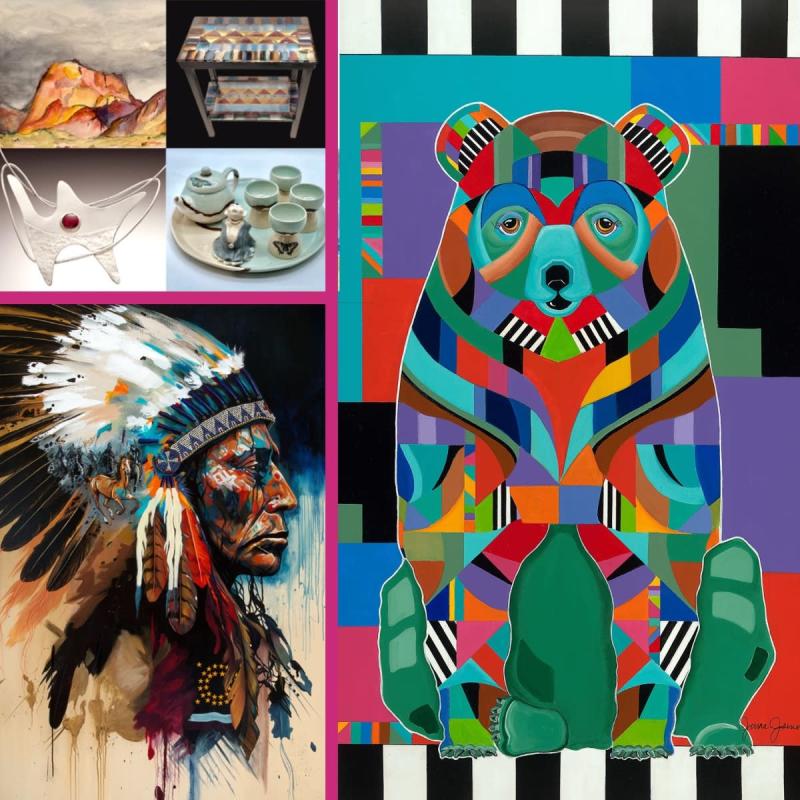 A few pieces from artists featured on the Art Studio Tour.