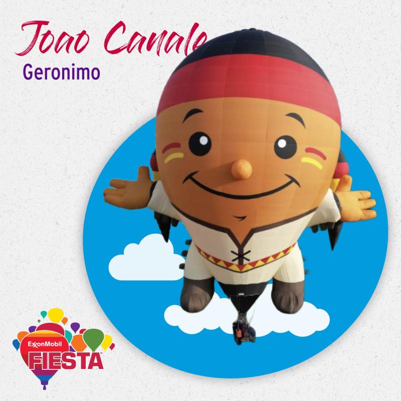 A graphic showing the Geronimo hot air balloon.