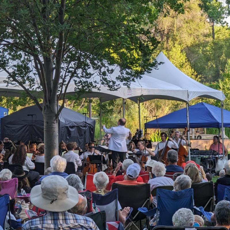 The New Mexico Philharmonic performs at the Botanic Garden.