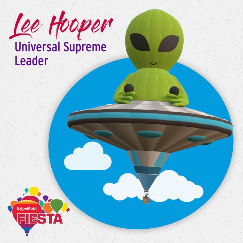 A graphic showing the Universal Supreme Leader hot air balloon.