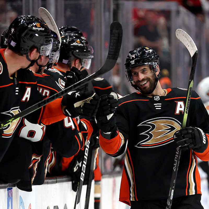 Ducks player Celebrating