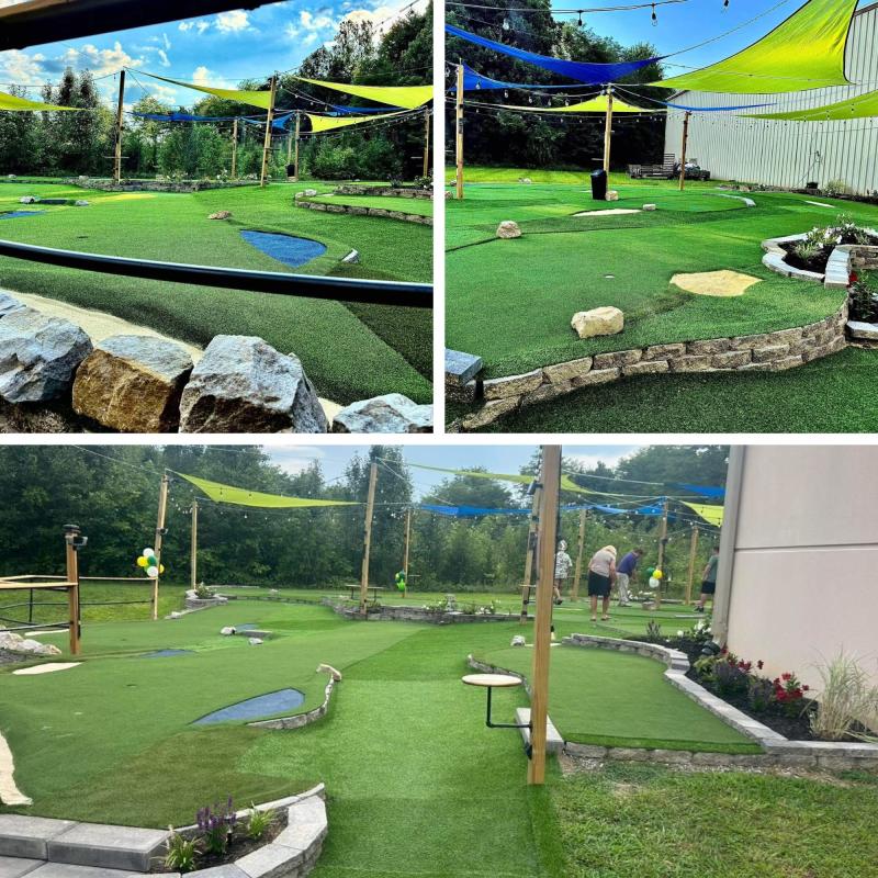 Putts & Pints putt-putt course at Our Lady of Perpetual Hops.