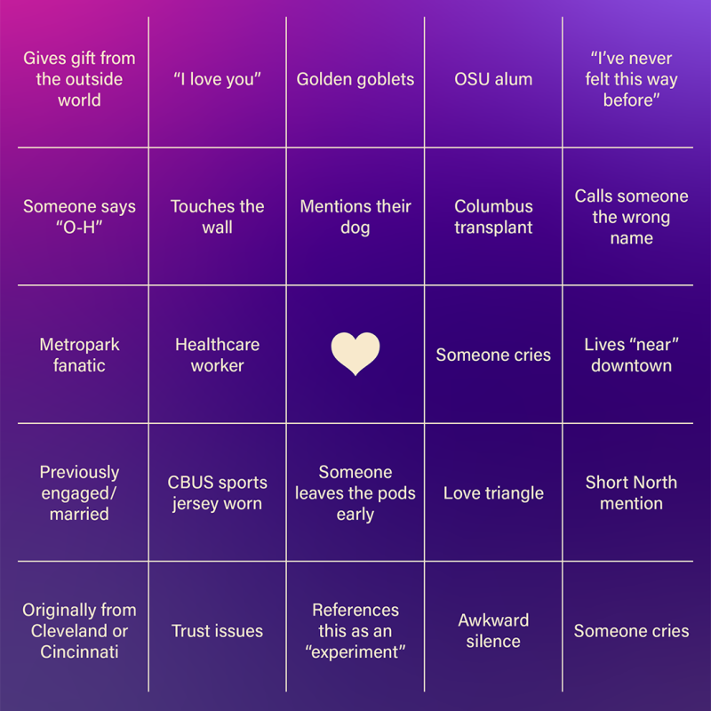 Love is Blind Bingo - 1x1 - Board Only