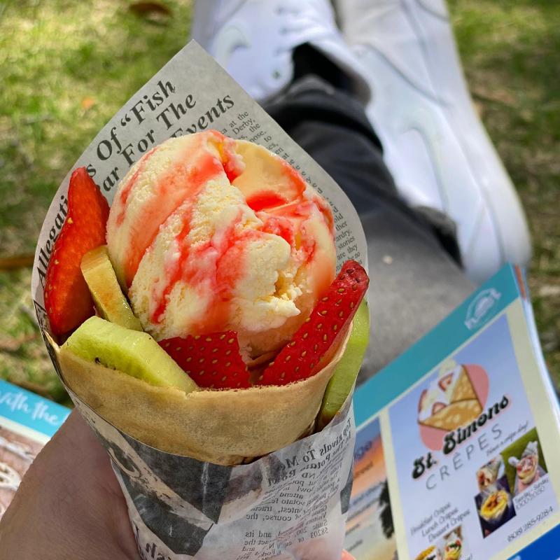 Savory treats at St. Simons Crepe located in the St. Simons Island Pier Village.