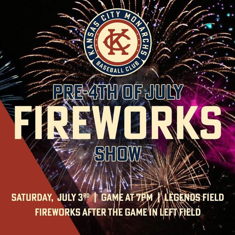 KC Monarchs pre fourth fireworks