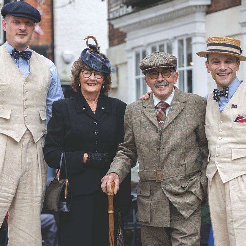 Image shows a picture from Lincoln's 1940s weekend.