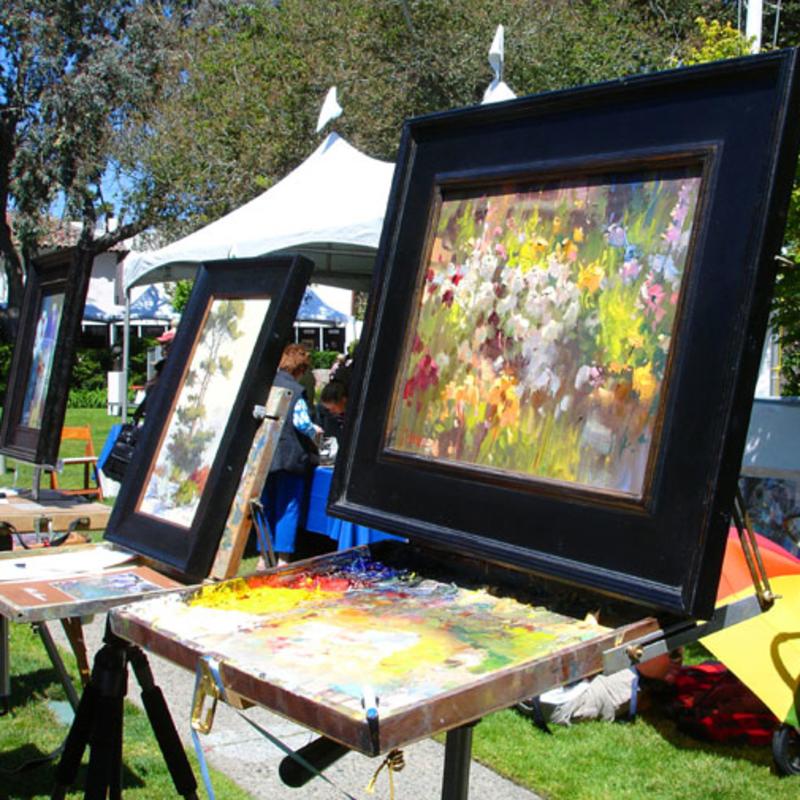 Featured plein art painting at Carmel Art Festival