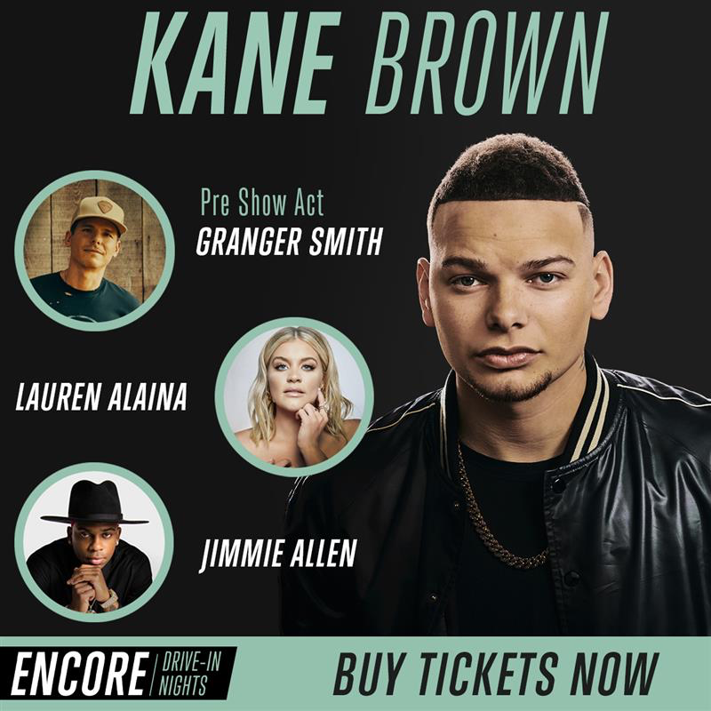 ENCORE Presents Kane Brown with Special Guests, Live-Streamed at Stars and Stripes Drive-In Theatre in New Braunfels, Texas