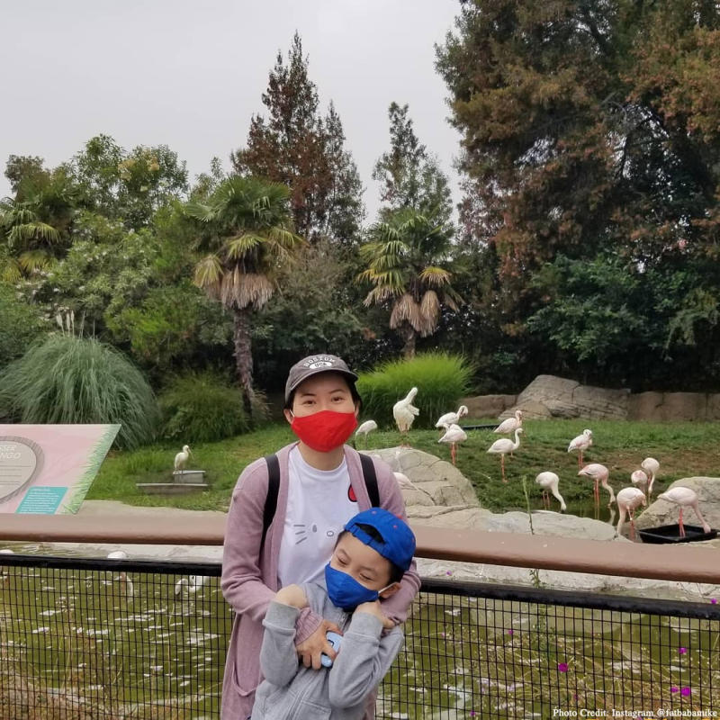 Masked Family at Oakland Zoo