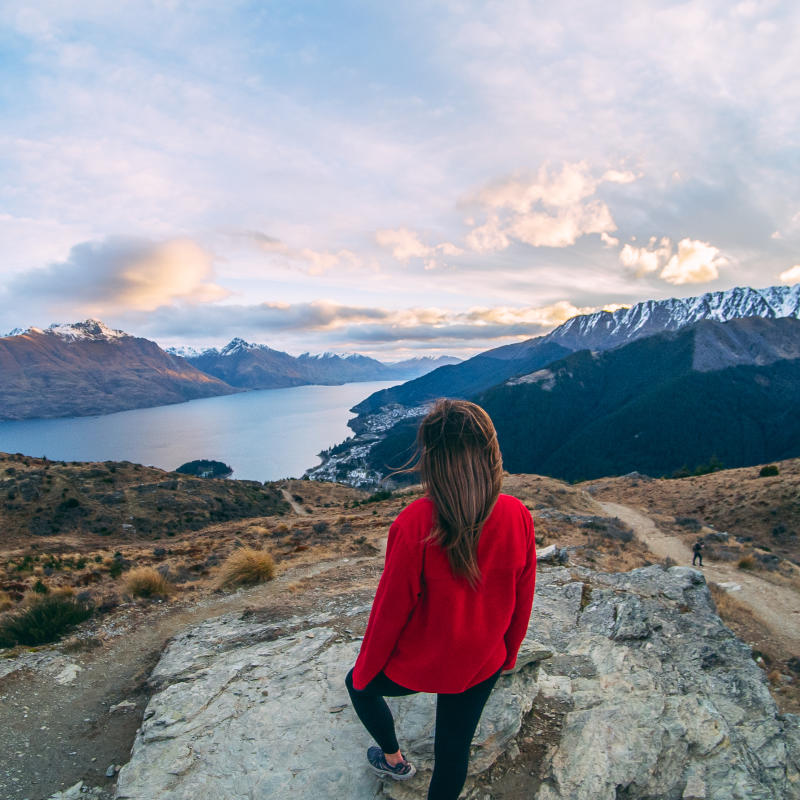 Queenstown Hill sunset hike in spring