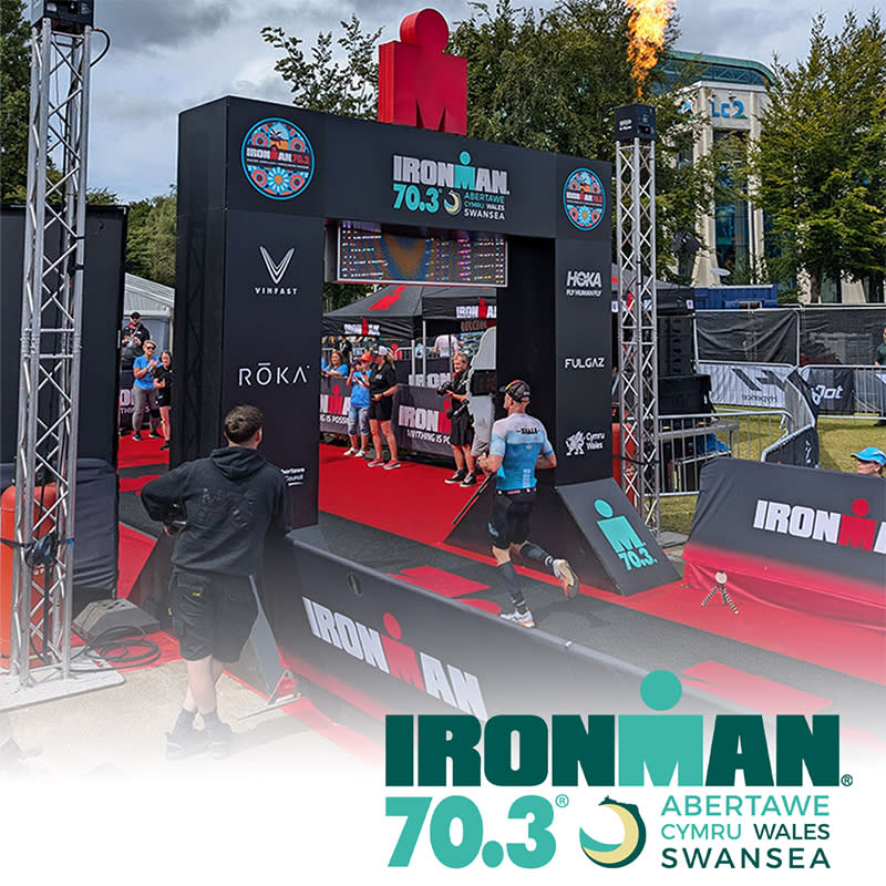 IRONMAN 70.3 finish line