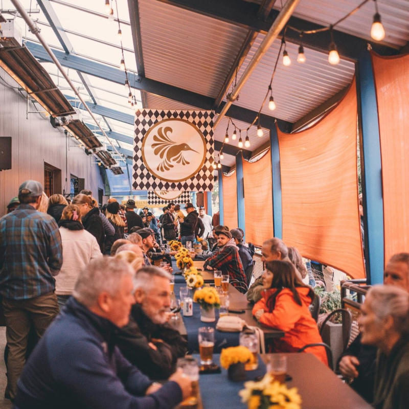 Zero Gravity Beer Hall in Burlington celebrating Oktoberfest