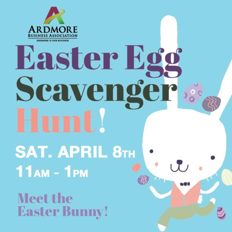 Flyer with information about the ABA Easter Egg Scavenger Hunt