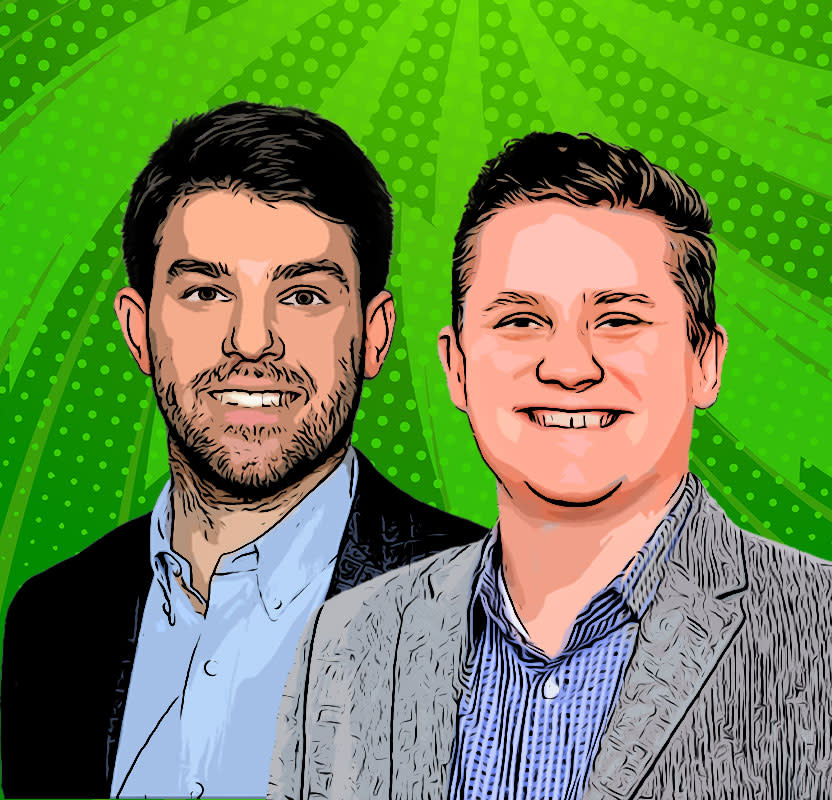 Peter Obletz and Kurt Gingrich as superheros