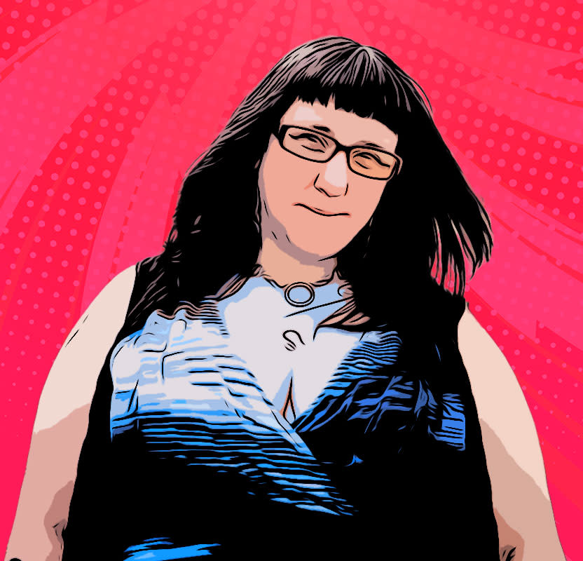 Sarah Benoit as a superhero
