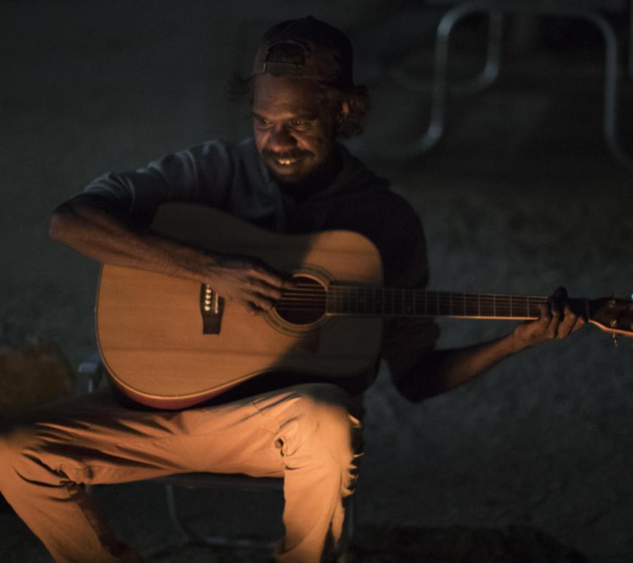 Campfire songs at Mimbi Caves Campground in the Kimberley